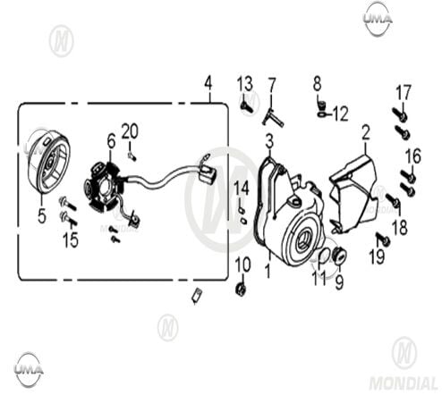 Krank Kutusu Sol Kapak ve Alternatör