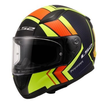 LS2 Rapid 2 Extra Motosiklet Kaskı Mat Neon Sarı Navy Mavi XS