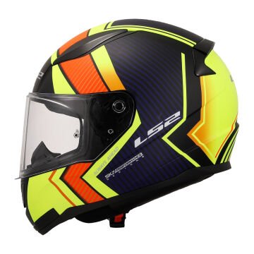 LS2 Rapid 2 Extra Motosiklet Kaskı Mat Neon Sarı Navy Mavi