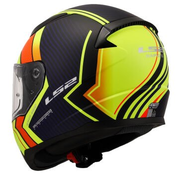 LS2 Rapid 2 Extra Motosiklet Kaskı Mat Neon Sarı Navy Mavi