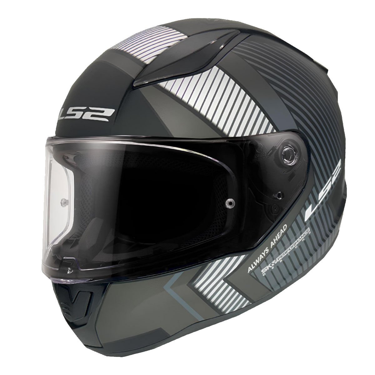 LS2 Rapid 2 Extra Motosiklet Kaskı Mat Siyah Gri L