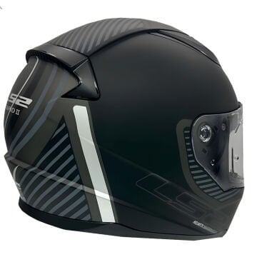 LS2 Rapid 2 Extra Motosiklet Kaskı Mat Siyah Gri