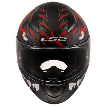 LS2 Rapid 2 Kaiju Motosiklet Kaskı Mat Siyah Kırmızı