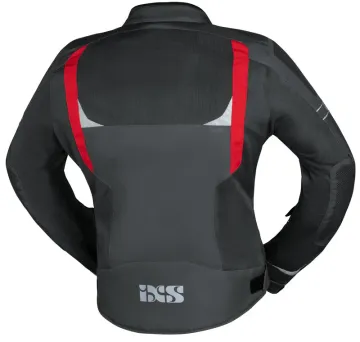 IXS Trigonis Air Sport Ceket Motosiklet Tur Montu Siyah Gri Kırmızı 3XL