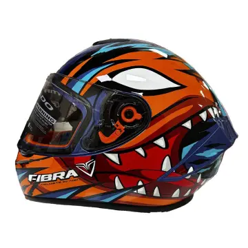 Fibra Full Face Motosiklet Kaskı Turuncu M