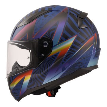 LS2 Rapid 2 Optik Motosiklet Kaskı Mat Mavi Mor XXL