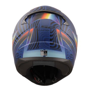 LS2 Rapid 2 Optik Motosiklet Kaskı Mat Mavi Mor XXL
