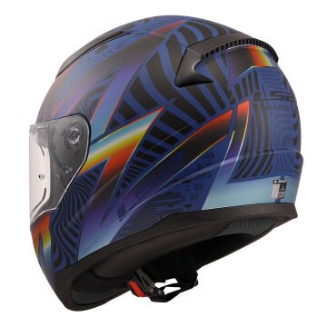 LS2 Rapid 2 Optik Mat Mavi Mor Kask