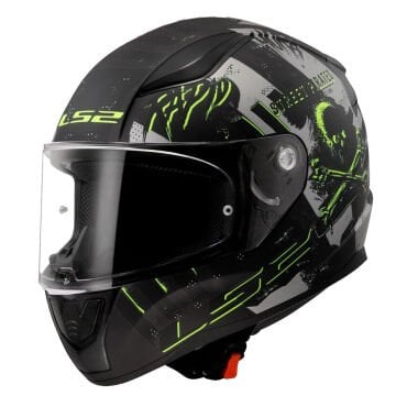 LS2 Rapid 2 Pirates Motosiklet Kaskı Titanyum L
