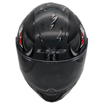 LS2 Rapid 2 Spox Motosiklet Kaskı Gri Kırmızı XS