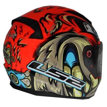 LS2 Rapid 2 Spox Kırmızı Gri Kask XXL