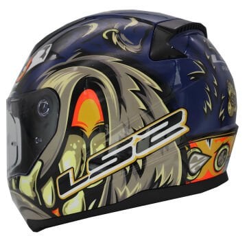 LS2 Rapid 2 Spox Motosiklet Kaskı Mavi Gri