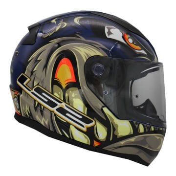 LS2 Rapid 2 Spox Motosiklet Kaskı Mavi Gri