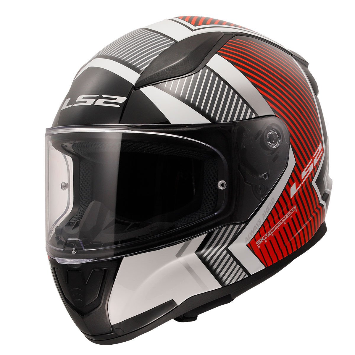 LS2 Rapid 2 Extra Motosiklet Kaskı Beyaz Kırmızı 3XL