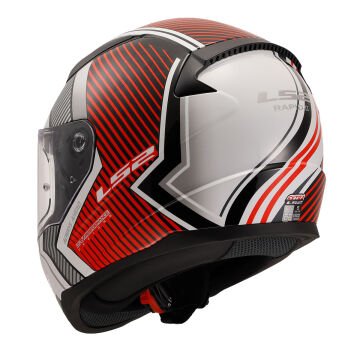 LS2 Rapid 2 Extra Motosiklet Kaskı Beyaz Kırmızı 3XL