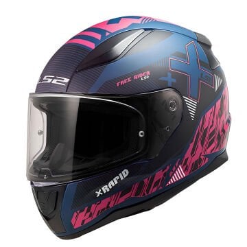 LS2 Rapid 2 Xtreet Motosiklet Kaskı Mor XL