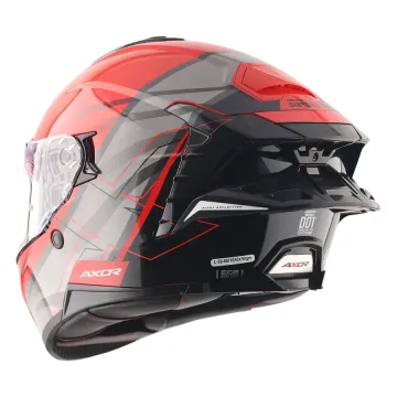 Axor Brutale Surges Siyah Kırmızı Motor Kaskı