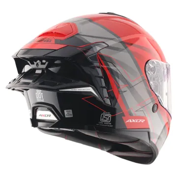 Axor Brutale Surges Siyah Kırmızı Motor Kaskı