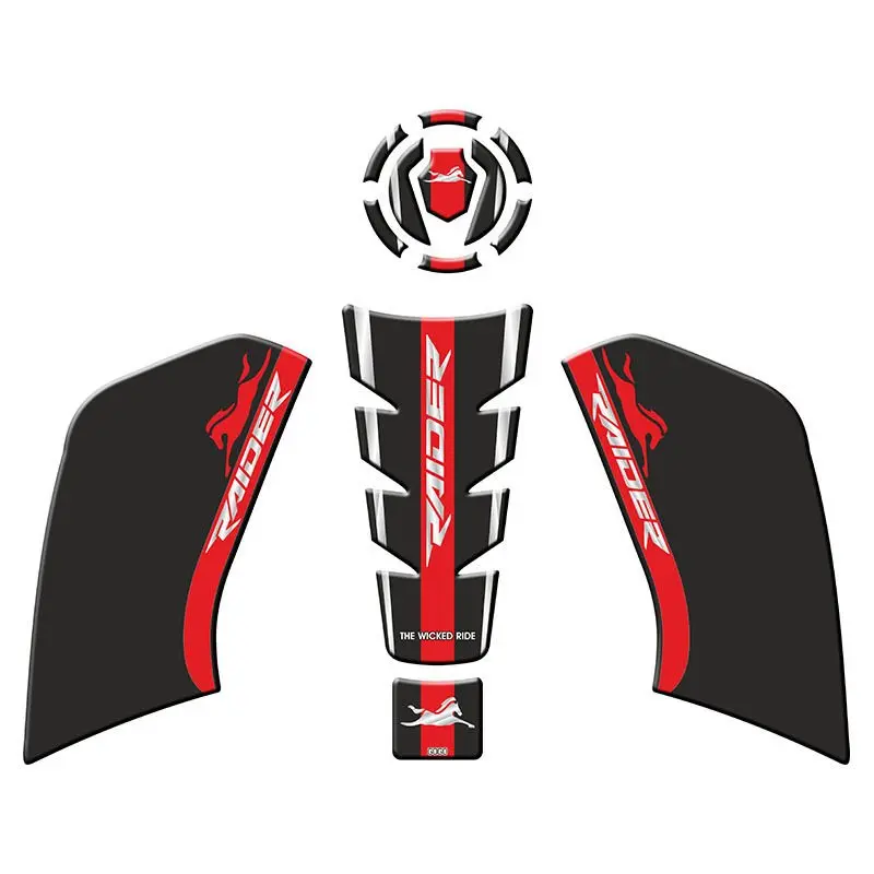 TVS Raider 125 Tank Pad Set 6