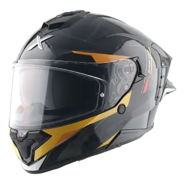 Axor Brutale Kryptic Motosiklet Kaskı Siyah Sarı XS