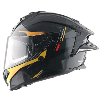 Axor Brutale Kryptic Motosiklet Kaskı Siyah Sarı