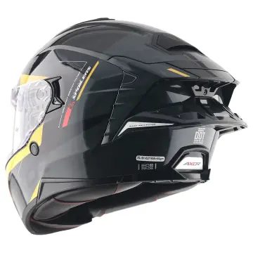 Axor Brutale Kryptic Motosiklet Kaskı Siyah Sarı