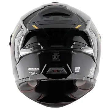 Axor Brutale Kryptic Motosiklet Kaskı Siyah Sarı