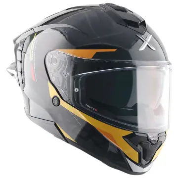 Axor Brutale Kryptic Motosiklet Kaskı Siyah Sarı