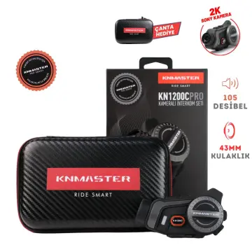 KNMASTER KN1200C PRO Kameralı Motosiklet Kask Bluetooth İnterkom Kulaklık Seti