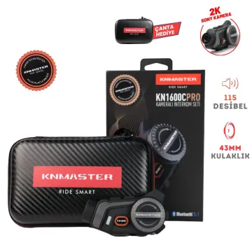 KNMASTER KN1600C PRO Kameralı Motosiklet Kask Bluetooth İnterkom Kulaklık Seti