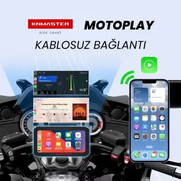 KNMASTER MOTOPLAY 1500 – 6.25” TPMS Sensörlü Kablosuz CarPlay & Android Auto Destekli Motosiklet Multimedya Ekranı