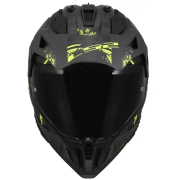 LS2 Pioneer 2 Crazy Enduro Kask Mat Siyah Sarı