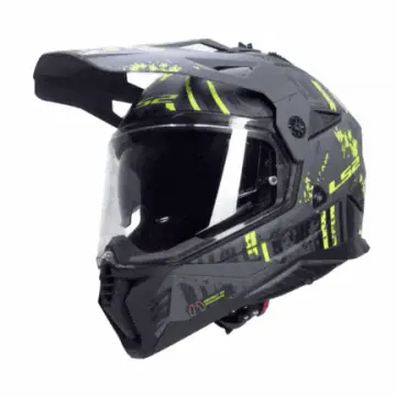 LS2 Pioneer 2 Crazy Enduro Kask Mat Siyah Sarı
