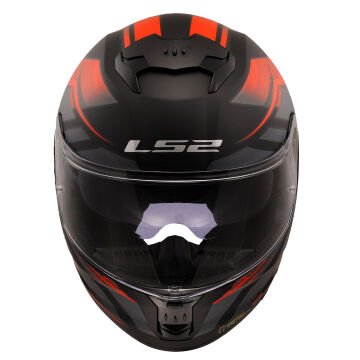 LS2 Stream 2 Fury Motosiklet Kaskı Mat Siyah Kırmızı M