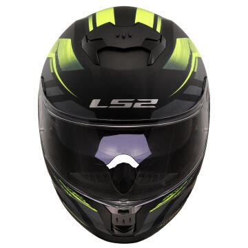 LS2 Stream 2 Fury Motosiklet Kaskı Mat Siyah Sarı
