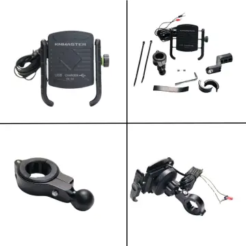 Knmaster TT-650WU Titreşim Engelleyici Usb’li Tüm Motosikletlere Uygun Telefon Tutucu