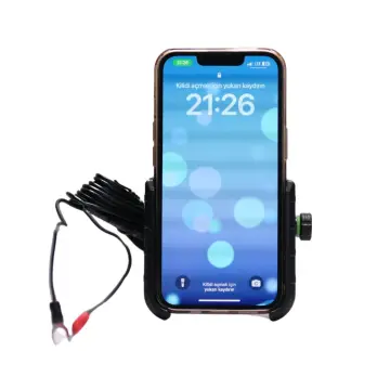 Knmaster TT-650WU Titreşim Engelleyici Usb’li Tüm Motosikletlere Uygun Telefon Tutucu