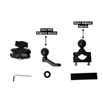 KNMASTER TT-820 Titreşim Önleyicili Motosiklet Telefon Tutucu