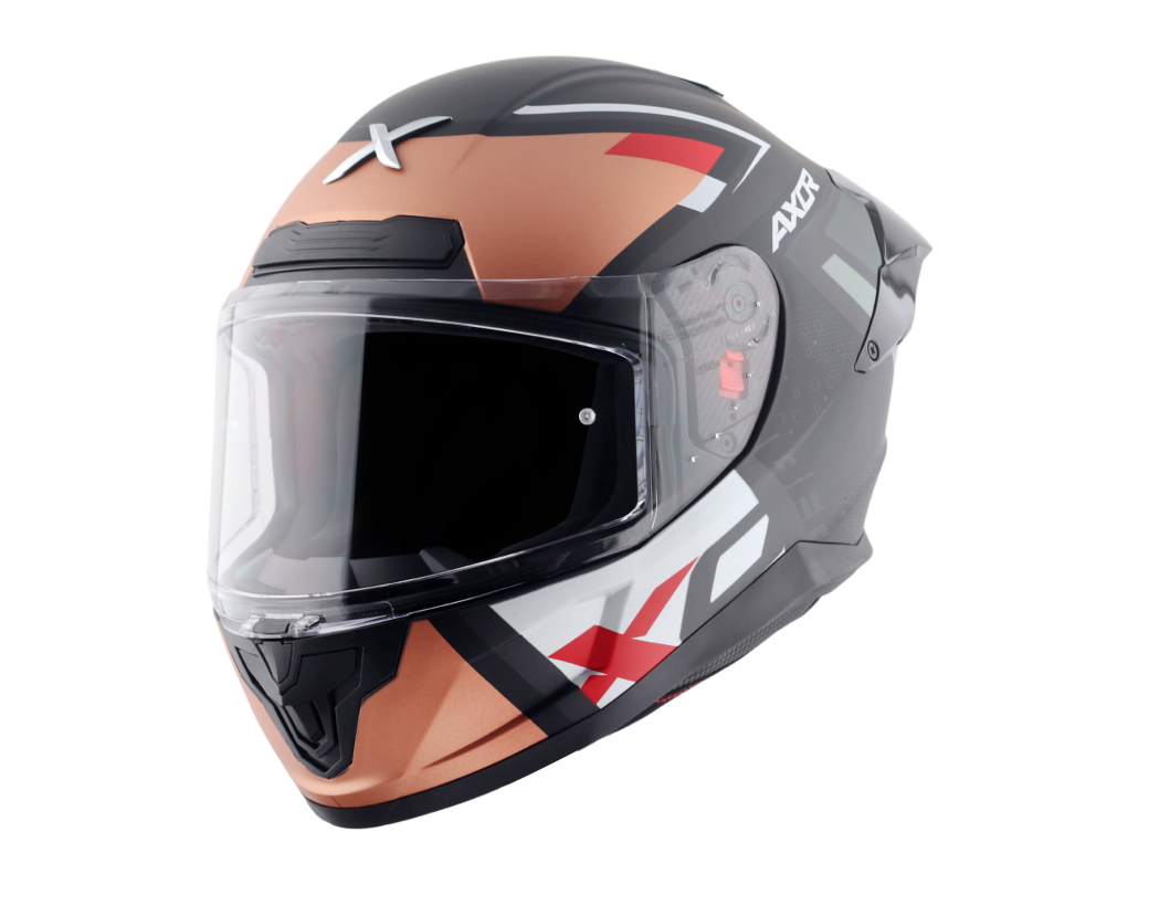 Axor Saber X Sports Motosiklet Kaskı Siyah Turuncu