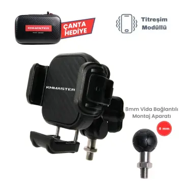 KNMASTER TT-870 Titreşim Önleyicili Motosiklet Telefon Tutucu