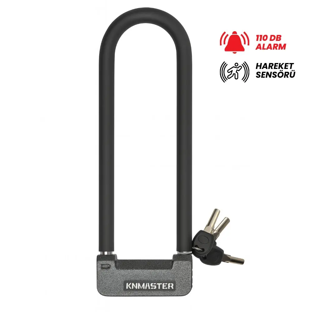 KNMASTER UL200A Alarm Fonksiyonlu U-Lock Bisiklet ve Motosiklet Kilidi