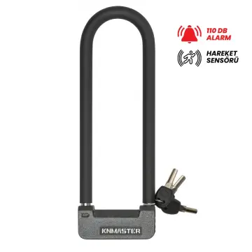 KNMASTER UL200A Alarm Fonksiyonlu U-Lock Bisiklet ve Motosiklet Kilidi