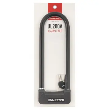 KNMASTER UL200A Alarm Fonksiyonlu U-Lock Bisiklet ve Motosiklet Kilidi