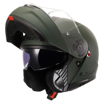 LS2 Strobe 2 Motosiklet Kaskı Mat Yeşil 3XL