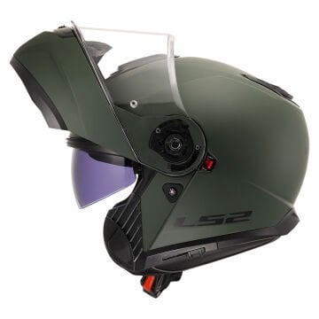 LS2 Strobe 2 Motosiklet Kaskı Mat Yeşil 3XL