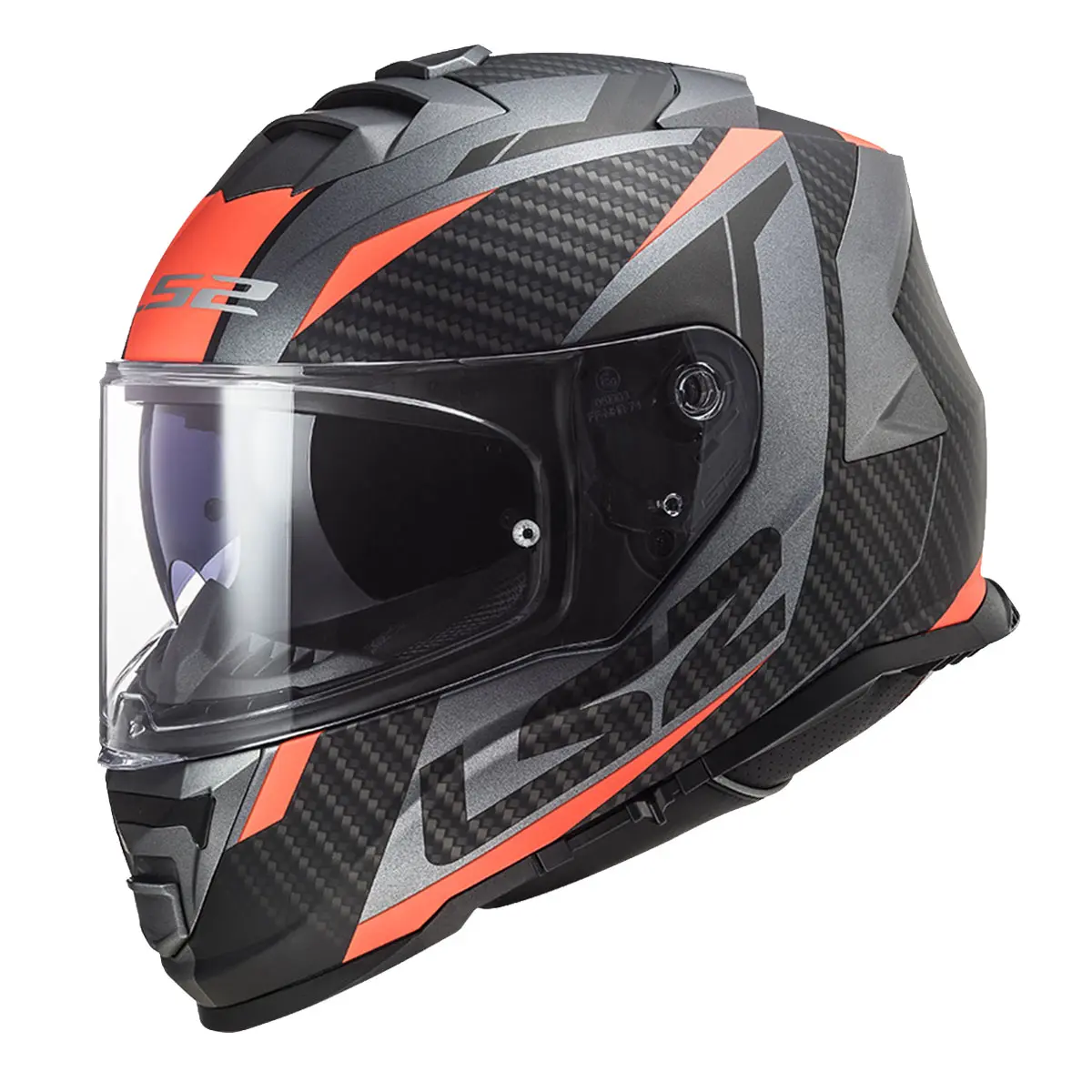 LS2 Storm 2 Racer Motosiklet Kaskı Mat Titanyum Turuncu