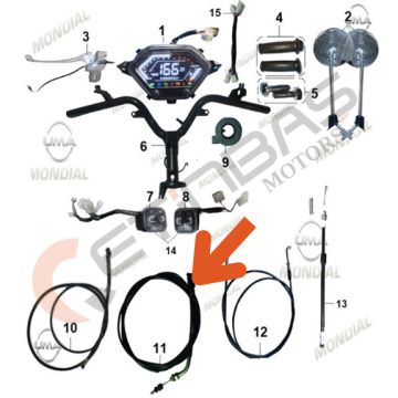 Mondial Exon 125 Gaz Teli