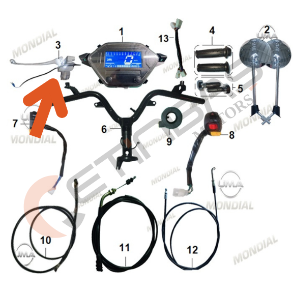 Mondial Exon 125 Arka Fren Levyesi Komple