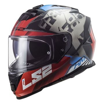LS2 Storm 2 Sprinter Motosiklet Kaskı Mat Siyah Kırmızı XXL