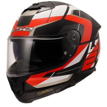 LS2 Stream 2 Road Motosiklet Kaskı Mat Siyah Kırmızı XXL
